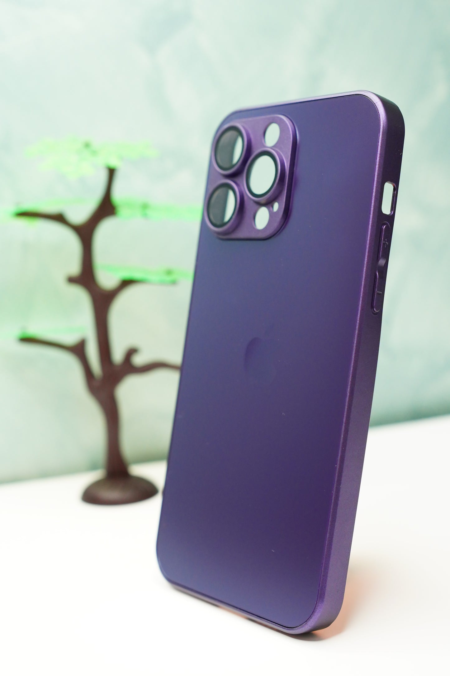 Elevate your phone's protection and style with AG Glass Cover in stunning purple, featuring camera protection.