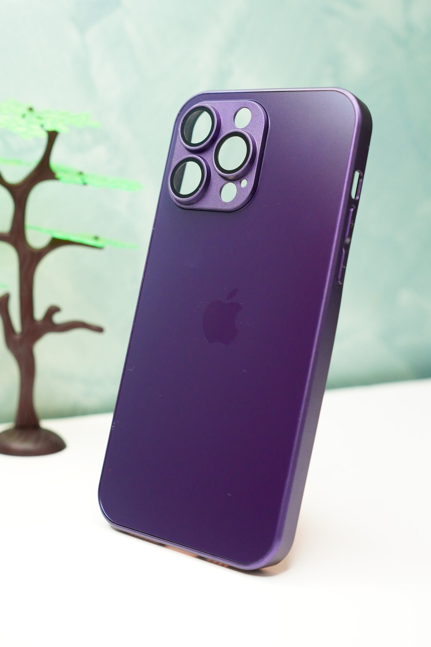 Elevate your phone's protection and style with AG Glass Cover in stunning purple, featuring camera protection.