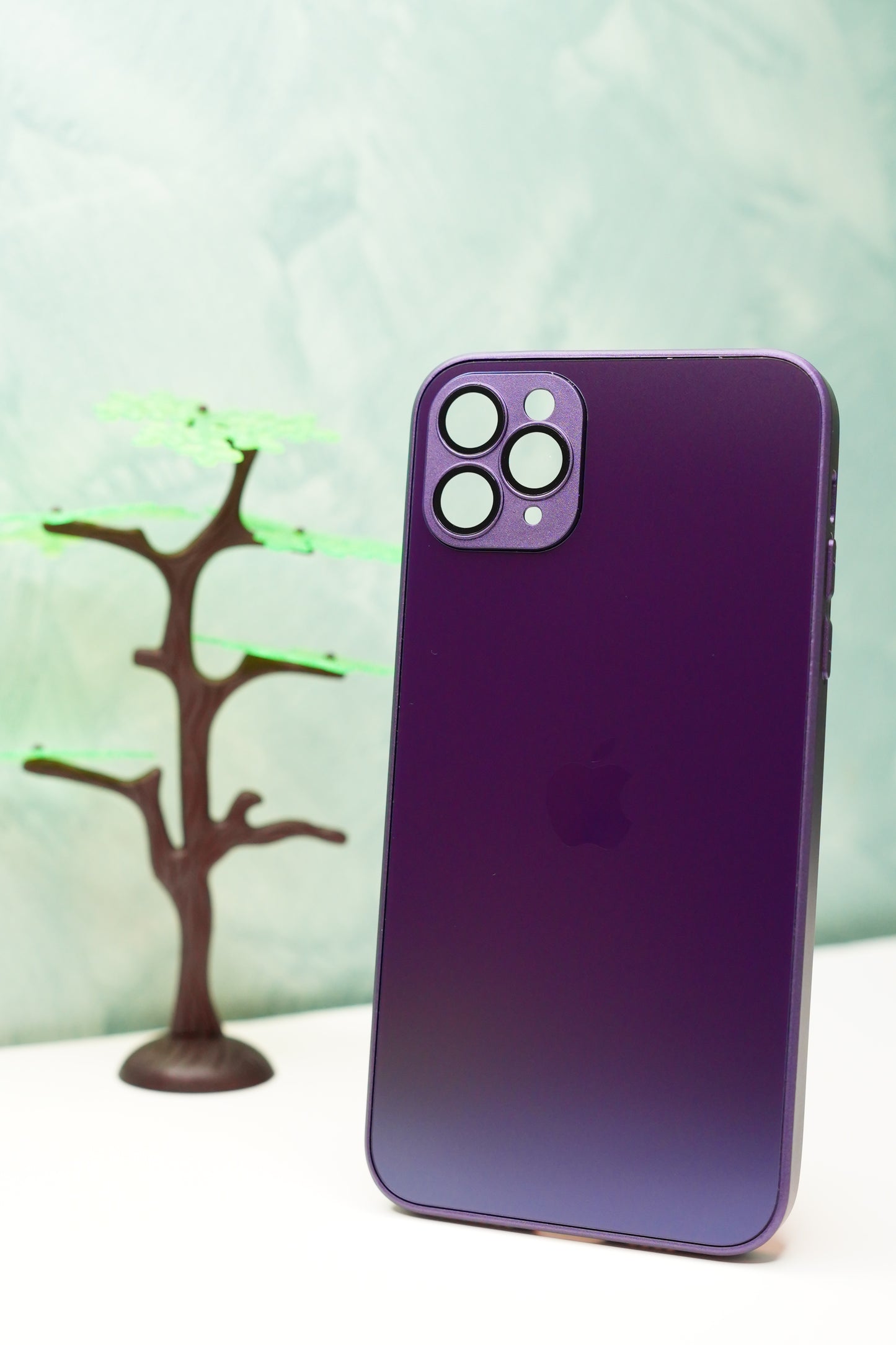 Elevate your phone's protection and style with AG Glass Cover in stunning purple, featuring camera protection.