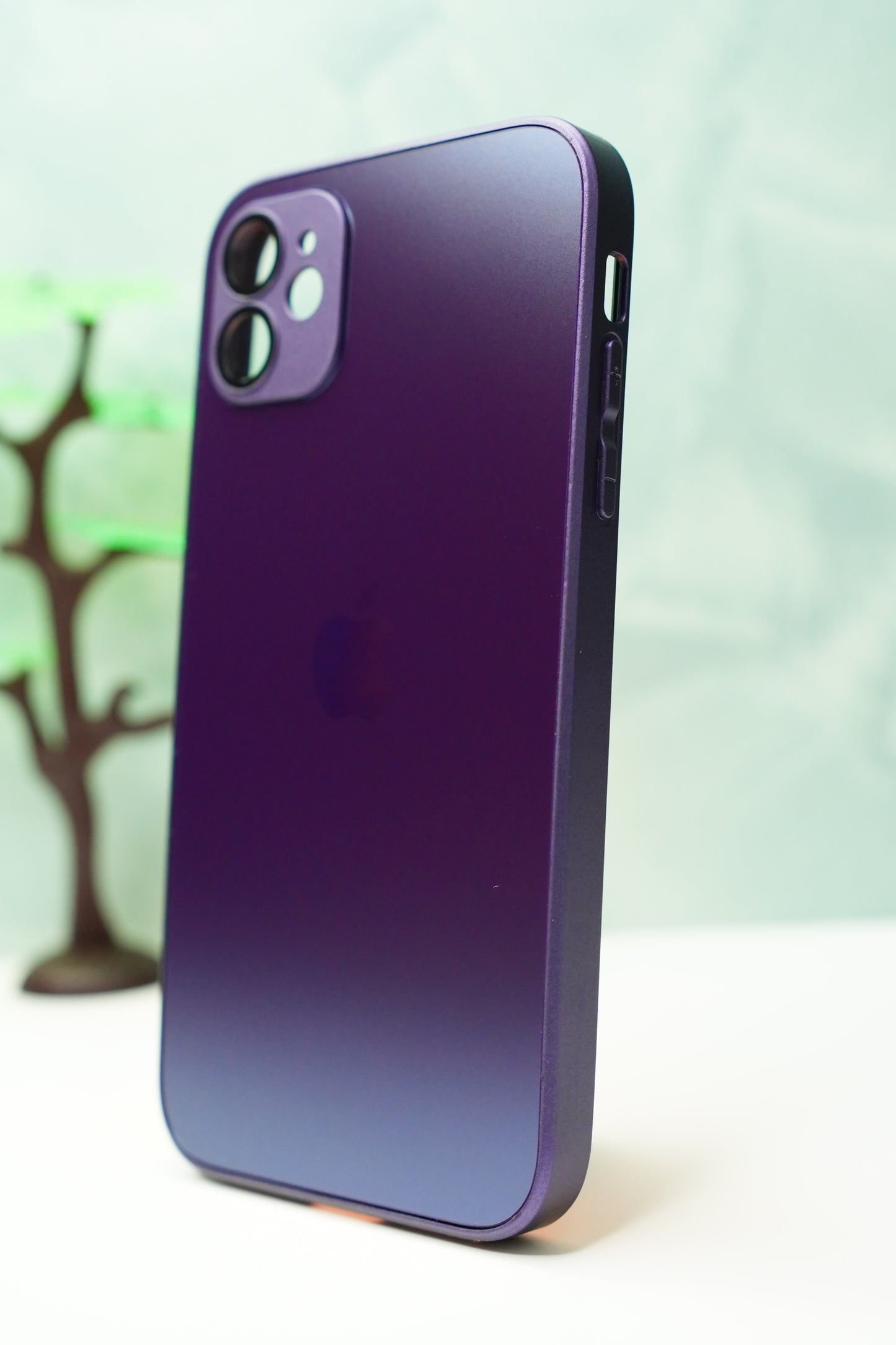 Elevate your phone's protection and style with AG Glass Cover in stunning purple, featuring camera protection.